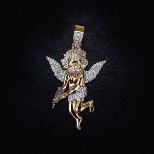 SHOP GLD - 14k Gold Plated Masked Angel Pendant